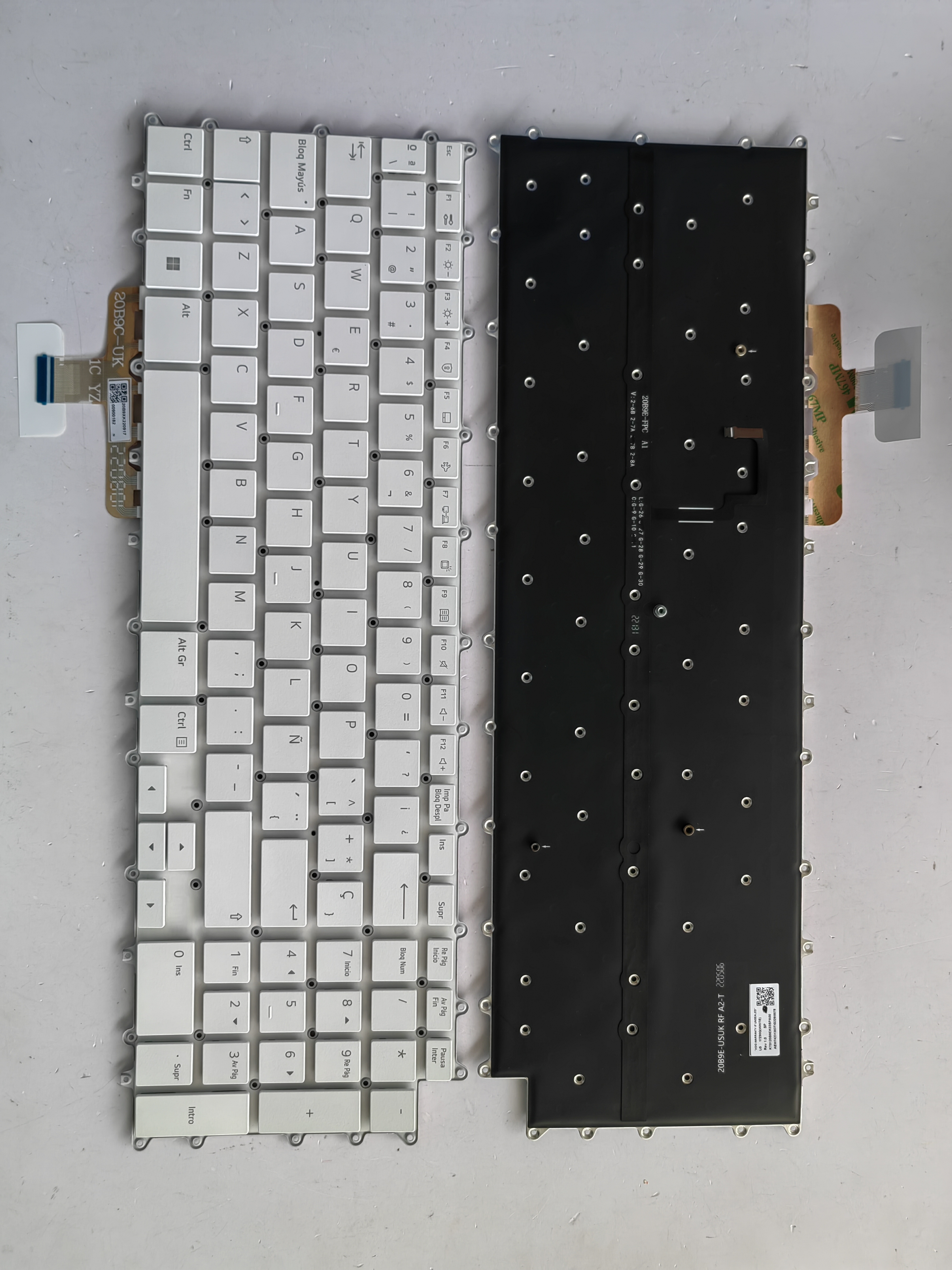 Picture of New Replacement Laptop Keyboard For LG 17Z90Q/17Z90Q-R/17Z90Q-K/17Z90Q-G Enter WHITE Backlit SP Layout